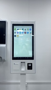 Sistema de gestión de colas de pantalla táctil de pie, utilizado para quioscos de cola de banco/Hospital, Sistema de Gestión de colas