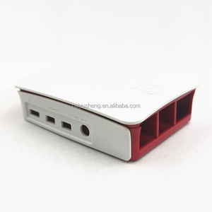 Caja de plástico ABS para Raspberry Pie, caja acrílica para Raspberry Pi 4, color rojo y blanco