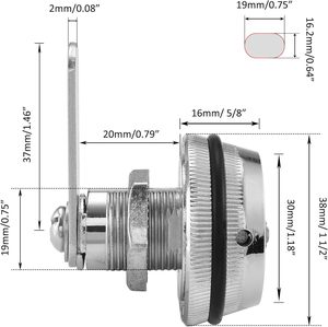 Bán Buôn Chất Lượng Cao Kẽm Hợp Kim Kết Hợp Cam Khóa Keyless 3-Chữ Số Mật Khẩu Tập Tin Tủ Khóa Cho Ngăn Kéo - Product Image 5
