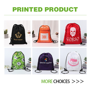 Custom Logo Wholesale Promotional Polyester <strong>Nylon</strong> Drawstring 30cm Shop and Backpack Draw <strong>String</strong> Bags - Product Image 4