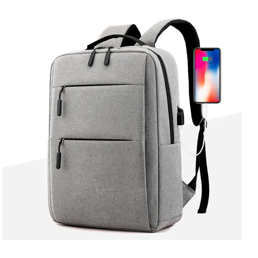 حقيبة ظهر ضد السرقة للكمبيوتر والمدرسة والجامعة مقاومة للماء مع منفذ شحن USB حقيبة ظهر حاسب محمول مناسبة للعمل