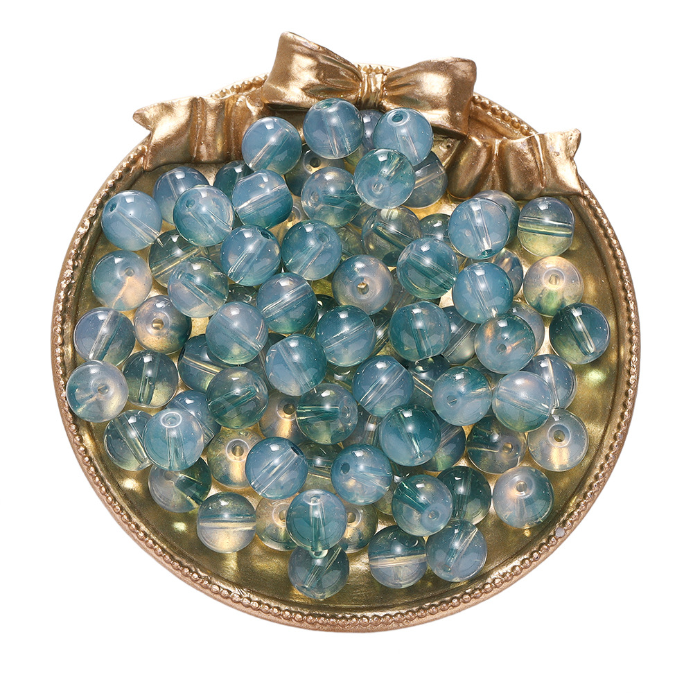Verre opale bicolore - vert et blanc
