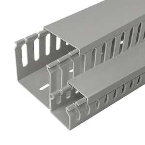 พีวีซีเดินสายเคเบิลแบบเปิดสีเทารางเดินสายไฟพร้อมฟันละเอียด33 * 100pvc อุปกรณ์เสริมการเดินสายไฟ - Product Image 4