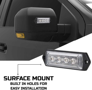 ECE R10 ECE R65 <strong>Class</strong> <strong>2</strong> <strong>LED</strong> Surface Mount Grille 6 <strong>LED</strong> Flashing Hazard Beacon Lighthead Strobe Light Dim Function - Product Image 4