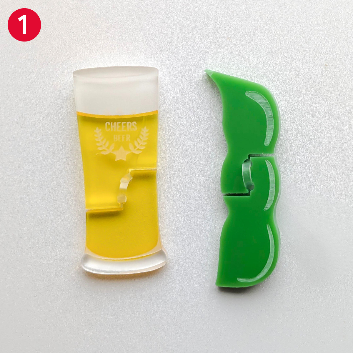 Conjunto de Nuigurumi to Issho ni Beer y Edamame
