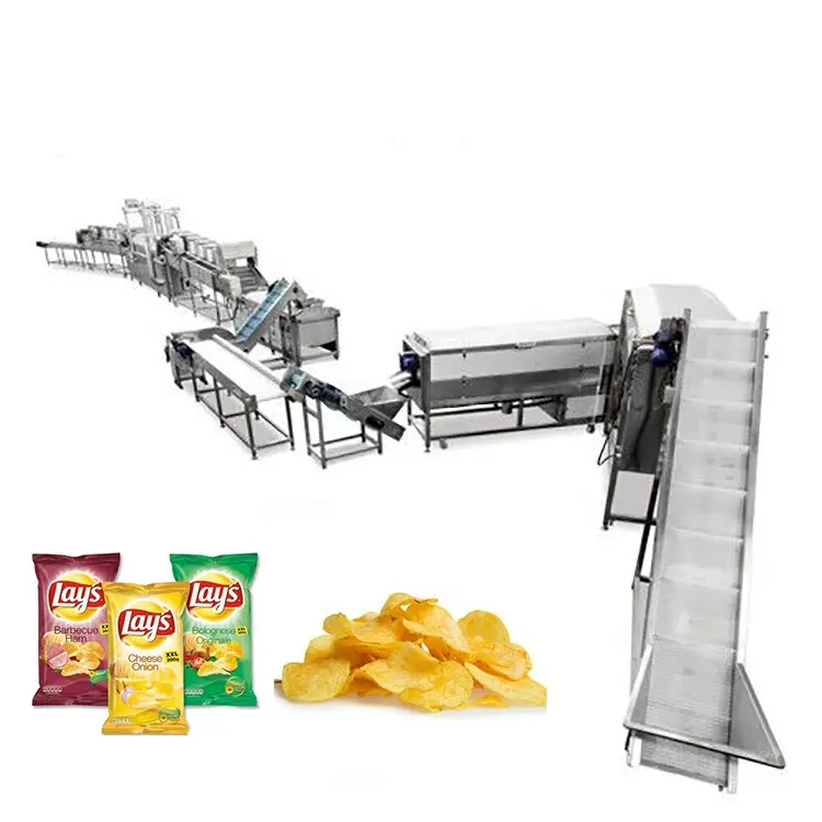 Linha de produção de batatas fritas totalmente automática