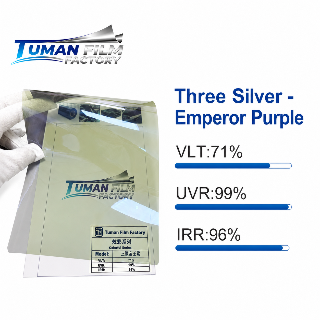 Three Silver - Emperor Purple