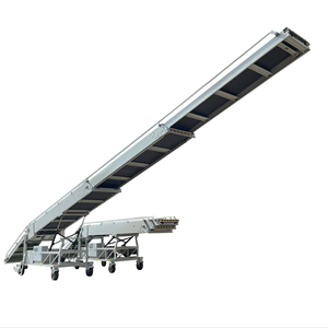 Transportador telescópico de carga y descarga de camiones Transportador de correa telescópica para contenedor de 40 pies