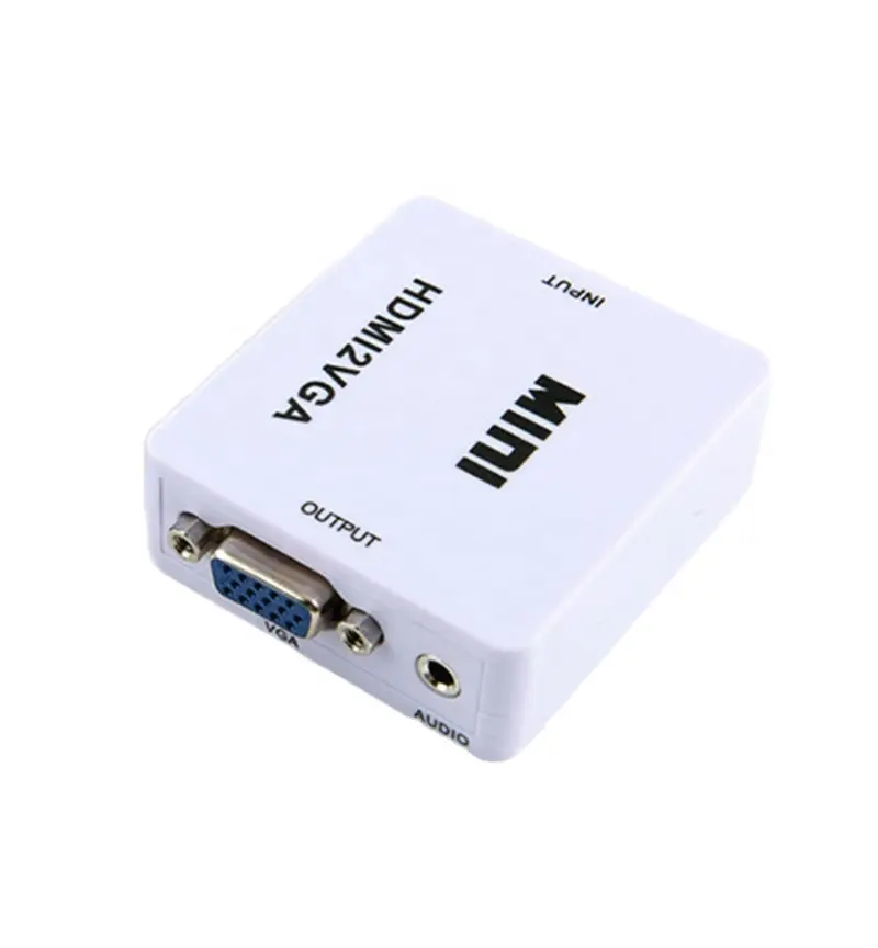 Mini Hd 1080P Hd Mi-Compatibel Met Vga Converter Met Audio Hdmi2vga Adapter Connector Voor Laptop Voor Hdtv Projector