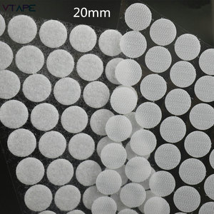 Círculos adhesivos multifuncionales de puntos de gancho y bucle autoadhesivos blancos de alta resistencia de 20mm con cierre de gancho y bucle - Product Image 5
