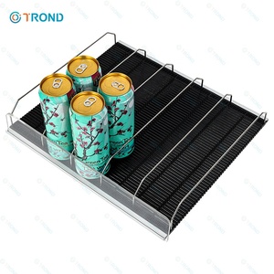 Kỹ thuật số nhiệt độ lạnh thiết bị trọng lực thức ăn kệ con lăn glides Divider siêu thị uống hiển thị làm mát mát - Product Image 4