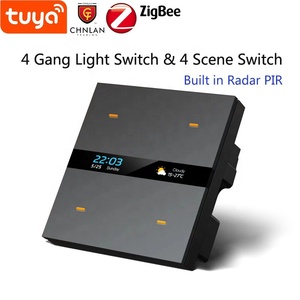 M8 Pro Mobile App Smart Life Remote <strong>Control</strong> With Human Presence <strong>Sensor</strong> 4 Channel Tuya <strong>Zigbee</strong> Smart Switch Home Automation - Product Image 2