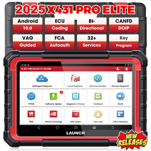 X431 Pro Elite tamamen işlevsel çift yönlü OBD2 tarayıcı ile CANFD & DOIP ECU kodlama FCA AutoAuth PROS Elite olarak - Product Image 1