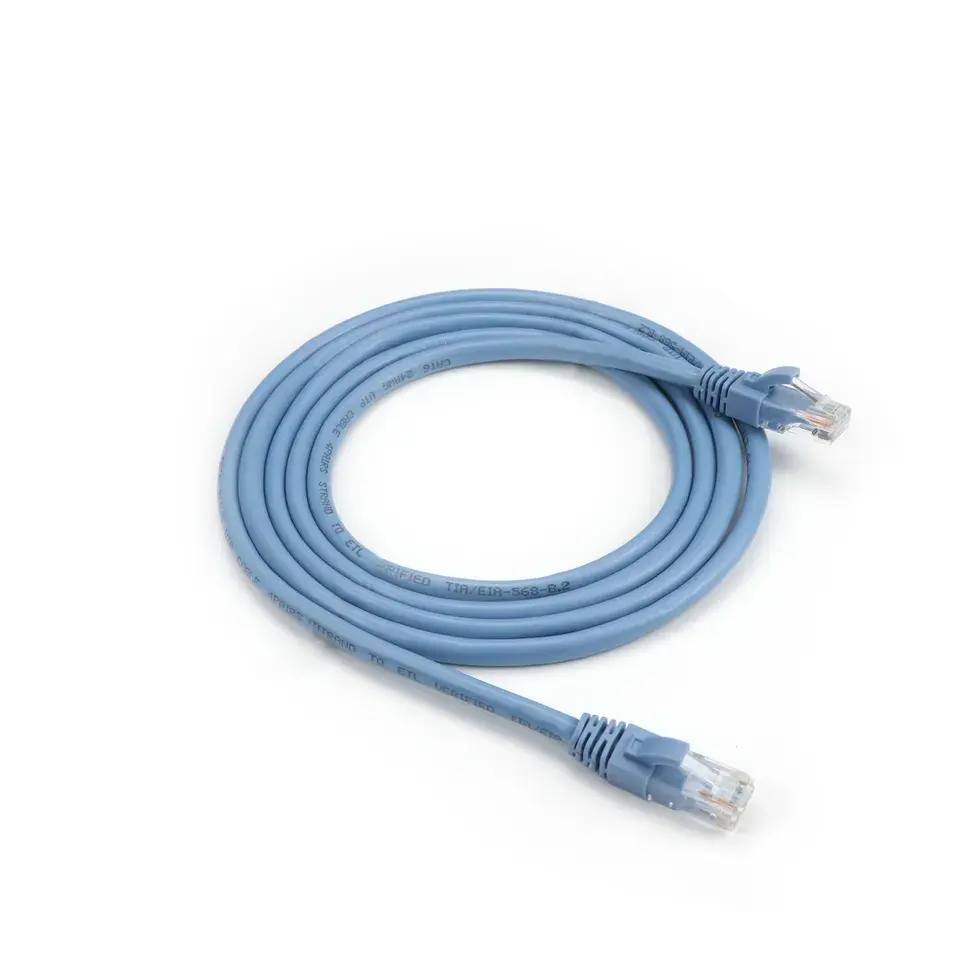 Buen cable que Peaceful Pass Fluke Channel Link Test Cable de red de cobre Cat6 Pure Cat Utp Lan Cable Blue