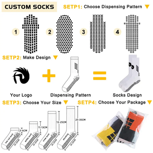 Manufacturer of Custom Logo <strong>Socks</strong> with 360&deg; Silicone Grip 48h Virtual Sample Minimum Order of 50 Pairs for Spring Season - Product Image 4