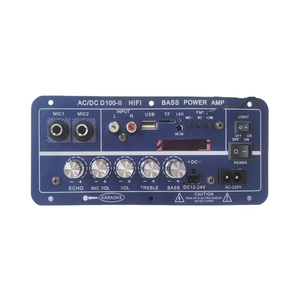 D100-II 220V/12V kỹ thuật số BT khuếch đại hội đồng quản trị rạp hát tại nhà & xe hơi âm thanh karaoke Receiver với một microphone loa siêu trầm phiên bản II - Product Image 1
