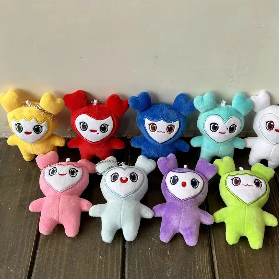 10 सेमी लवलीज़ डबल प्लश कोरियाई सुपर स्टार प्लश खिलौने कार्टून एनिमल TWICE मोमो डॉल कीचेन पेंडेंट कीबकल बच्चों के उपहार