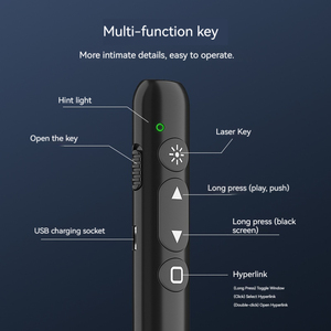Multi-funzione laser flip pen chiave hyperlink USB ricarica intelligente 100m penna puntatore laser