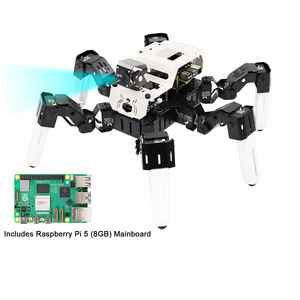 Ahududu Pi 5 jetpod Robot kiti biyonik örümcek Jetson Nano uyumlu için AI vizyon izleme Python programlama ile