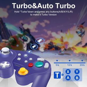 Para Gamecube controlador inalámbrico con función Turbo 6 Axis Gyro Motion Gaming Joystick para Nintendo Switch - Product Image 2