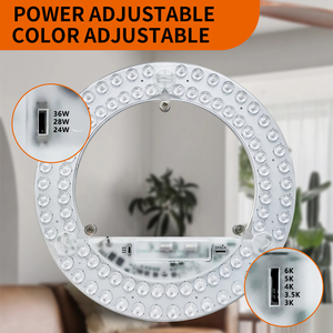 ETL 26W 30W 36W 120V 3Power 5CCT No Flicker Ceiling Fan Ceiling Flush Light Module <strong>LED</strong> Lighting Accessories - Product Image 3