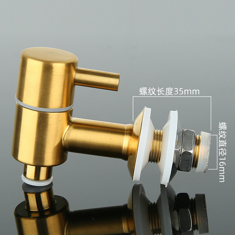 Nouveau Acier inoxydable 304 doré 16mm