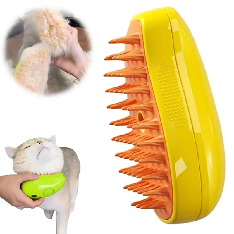 Hot 3-in-1 Electric Spray Cat Hair Brush Steamy Dog Brush for Pet Massage & Grooming-for Cats & Dogs