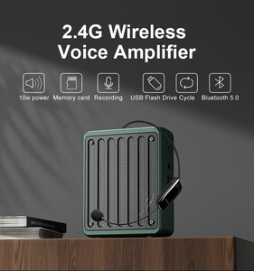 SHIDU 10W Amplificador de voz inalámbrico portátil Sistema de amplificador de enseñanza de potencia de salida de auriculares con micrófono