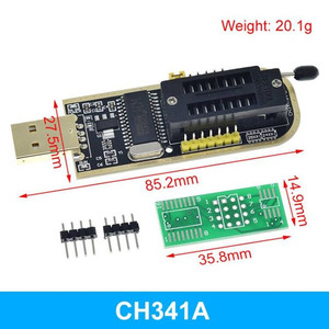 CH341-A Programmer Complete Kit 24 25 Series USB <strong>Programming</strong> Module+SOI C8 SOP8 Test Clip