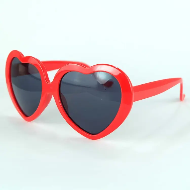 Promoção barata Atacado Plastic Kids Sunglasses Cute Love Heart Frame Crianças Óculos Promoção