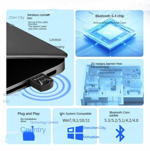 Rambo tech Bluetooth Adapter 5.4 Laufwerks freier Desktop-Computer Externes USB-Bluetooth Empfangen und Senden von Bluetooth 5.4 BT01 - Product Image 3