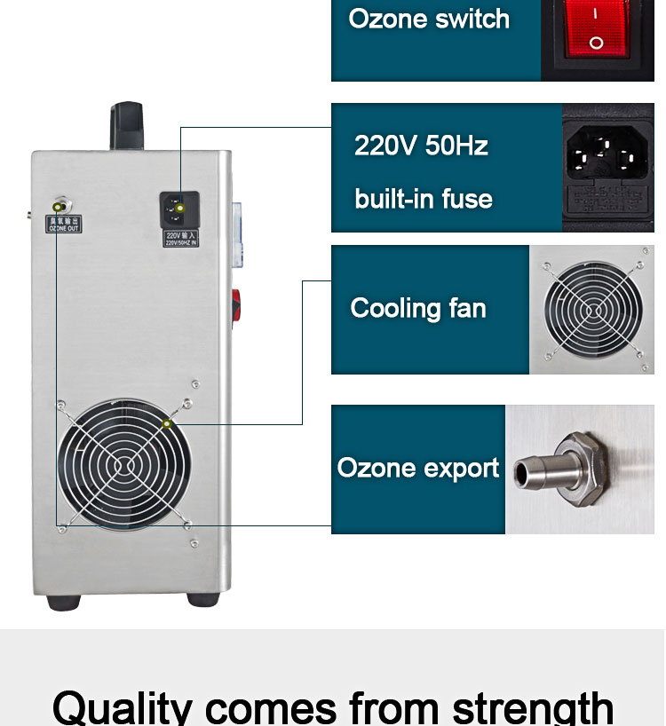 Zc004 Generador esterilizador de aire de ozono Esterilización Cosméticos Embalaje de alimentos Taller Espacio