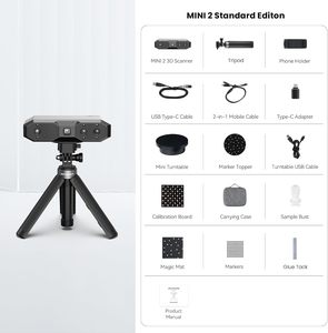 Revopoint Mini 2 Escáner de modelo 3D portátil Impresión 3D Mano Industrial Luz azul Estándar 0,02mm Precisión Escaneo rápido 16