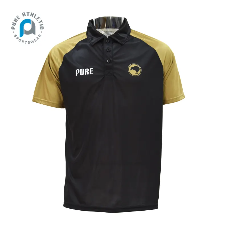 Puro del commercio all'ingrosso degli uomini della camicia di polo con logo personalizzato make con il 100% poliestere