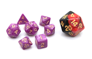 HS 10mm มินิหลายเหลี่ยม RPG ชุดลูกเต๋า D4-D20 DND บอร์ดเกมไม้อะคริลิคโลหะสำหรับเล่นบทบาทเล็ก - Product Image 5