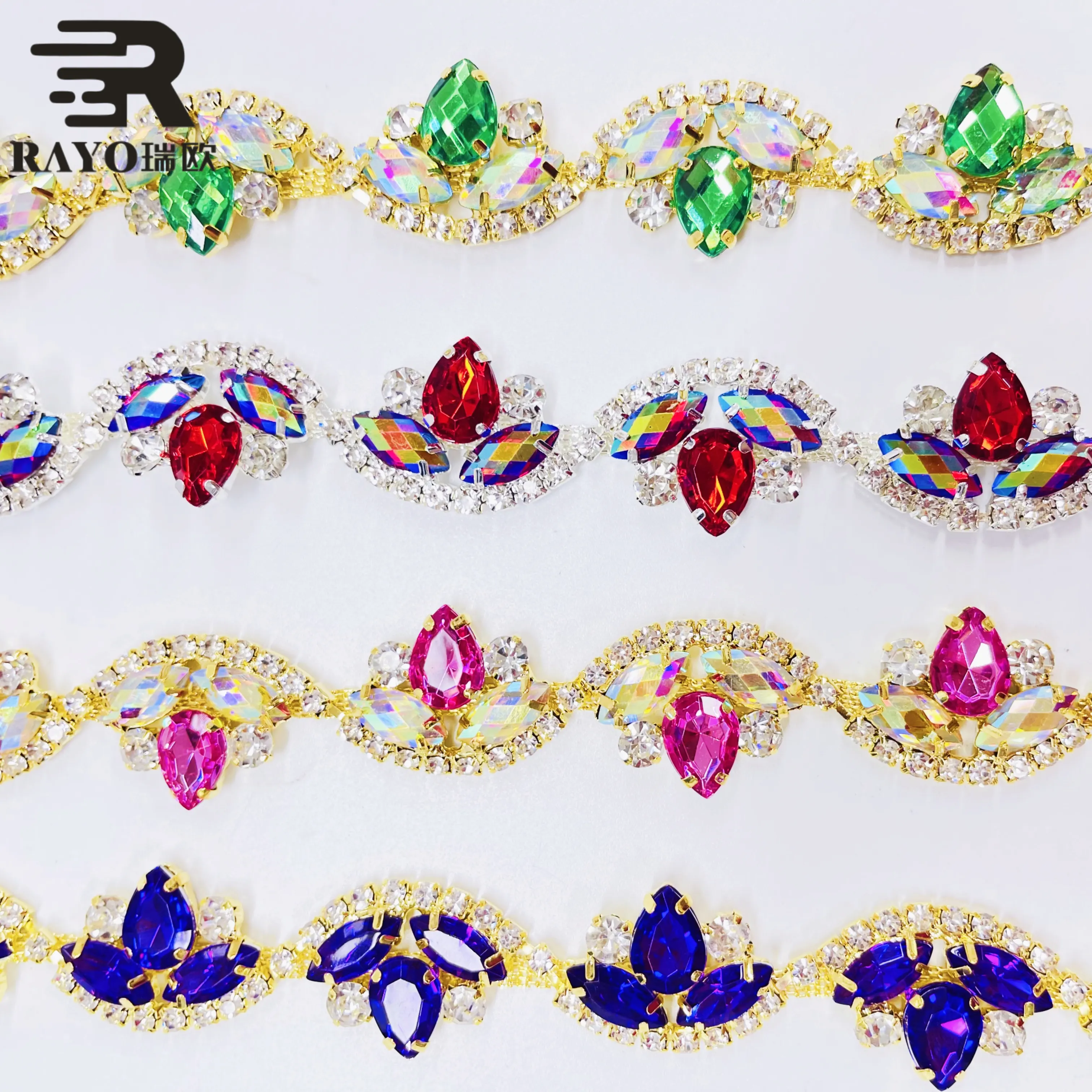 Strass de qualité supérieure avec plus de 100 belles couleurs en stock pour la fabrication de bijoux et les colliers de mode