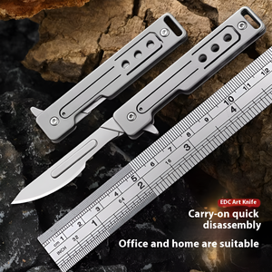 High-Performance Blade Self Defense Russian Survival Knives Fillet Bread Box Opener <strong>Key</strong> <strong>Cutter</strong> Edc Keychain Folding Pocket Knife - Product Image 2