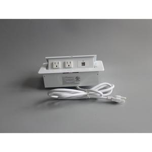 Toma de corriente emergente montada en escritorio Multimedia, con 2 entradas de 120 Vac y 2 puertos Usb para Gerente de reuniones - Product Image 3