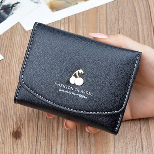 Carteira Vintage nova das mulheres com Zipper Coin Purse Funcional PU Forro Frutas e Bloqueio Decoração em Estoque