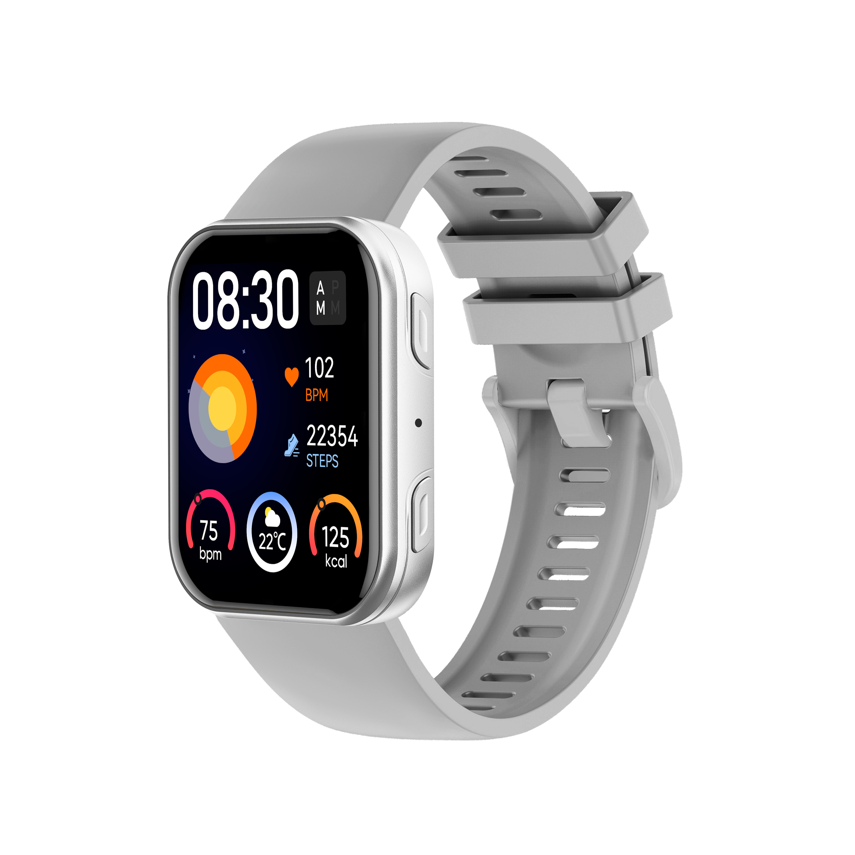 Silver Silica Gel Strap
