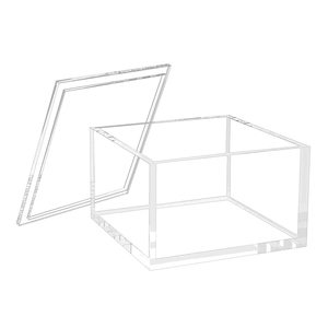 Acrylic <strong>Storage</strong> Box with Lids Square Stackable Box for Office Mini <strong>Cube</strong> Containers for Jewelry - Product Image 5