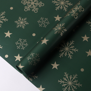 Giấy gói quà Giáng sinh, giấy kính chống thấm nước, giấy gói bó hoa táo đêm Giáng sinh. - Product Image 4
