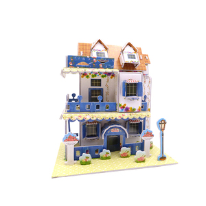 Sıcak Villa bebek evi Unisex DIY köpük bulmaca el yapımı 3D kağıt bulmaca oyuncak yaratıcı eğitici oyuncak montajı için özel inşa