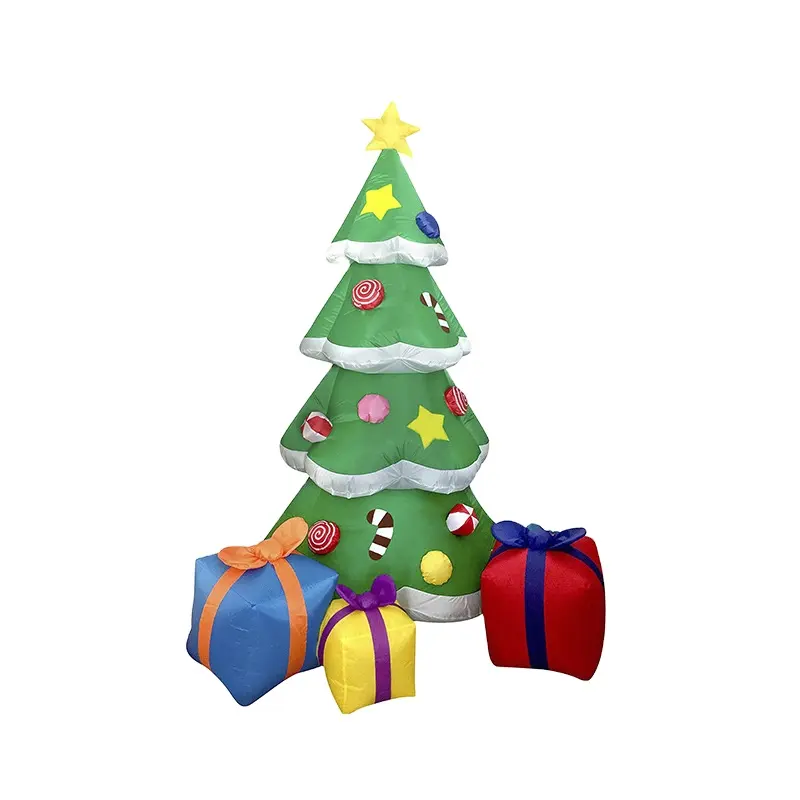 Decoração inflável para Natal e feriado, árvore de Natal de 4 pés, 5 pés e 6 pés