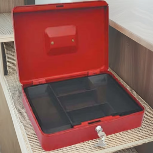 Draagbare Sleutelvergrendeling Spaarpot Rond Plastic Geldbesparende Doos Blikje Voorzien Van Gedrukt Logo Nummer Patroon Spaarpot Categorie