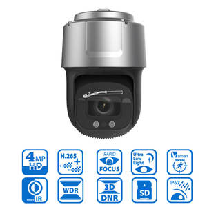 Hik 4K 8MP rede POE Áudio bidirecional luz dupla 5X Zoom Turret PTZ Câmera IP compatível com o sistema HIK NVR Turret PTZ IP Camera