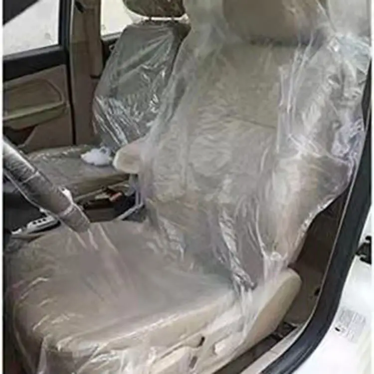 Car Seat Covers Disposable Disposable Plastic Auto Seat Cover Transparent Or White Color Isolated Plastic Film Other Car Care Product