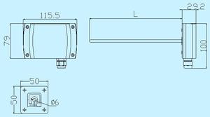TEREN Tipo de conductos Hvac Salida analógica 0-10V 4-20ma Pt1000 Temperatura Modbus Sensor Transmisor de temperatura con pantalla