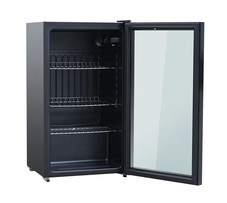 SC90 porte en verre réfrigérateur réfrigérateur Mini congélateur réfrigérateur porte en verre clair Mini Bar refroidisseur