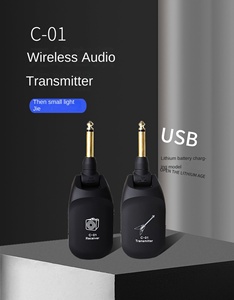 C01 Guitarra eléctrica Pastilla inalámbrica Receptor transmisor de sonido original Max 30M Transmisión ajustable para violín de tambor eléctrico - Product Image 4